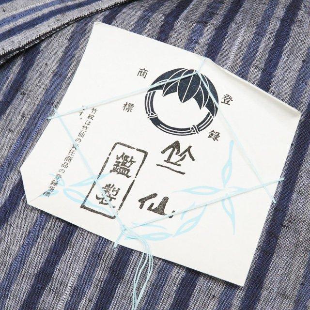 夏物 反物 浴衣 着物 未仕立て 新古品 木綿 カジュアル 竺仙 縦縞模様 灰色 紺系色 きもの北條 A1185-4 夏物 反物 浴衣 着物 未仕立て 新古品 木綿 カジュアル 竺仙 縦縞模様