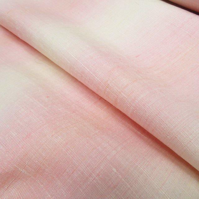 特選 反物 着物 未仕立て 新古品 正絹 紬地 米沢 新田織物 田楽 落款 薄桃色 きもの北條 A1185-5の画像