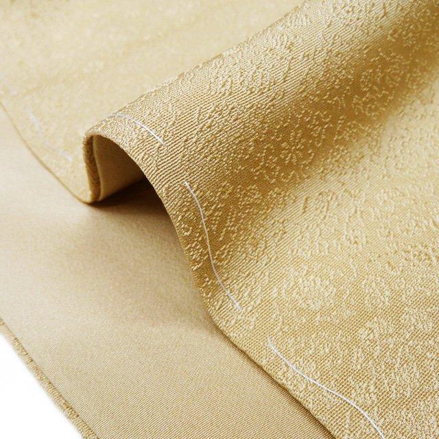 未使用品　小花尽くし模様地紋地　色無地着物 楽天市場】【中古】 訪問着 リサイクル 着物 正絹 袷 黒 × オフ