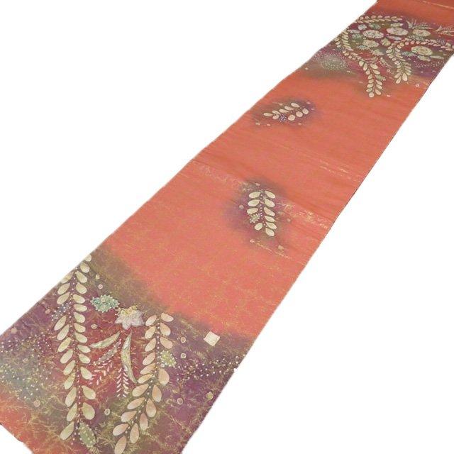 袋帯 中古 リサイクル 正絹 フォーマル 仕立て上がり 三通 作家物 落款 絞り 辻が花 銀通し 東雲色 多色 金 きもの北條 A1189-14 袋帯 中古 リサイクル 正絹 フォーマル 仕立て上がり 三通 作家物 落款