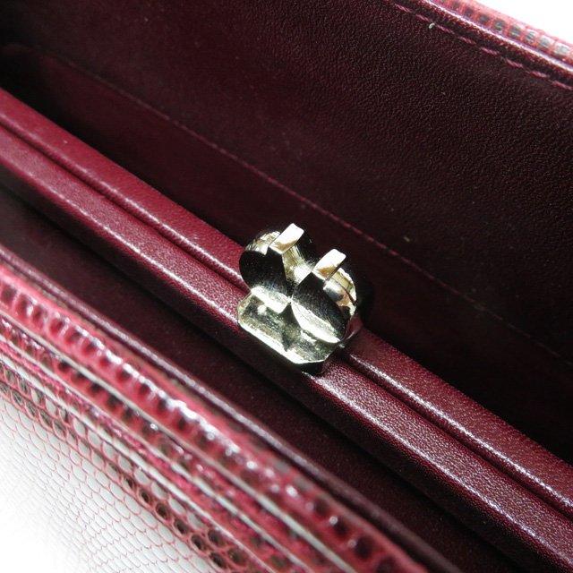 和装バッグ 伊と忠 和装小物 中古 リサイクル 伊と忠 本革 鏡付き 朱殷