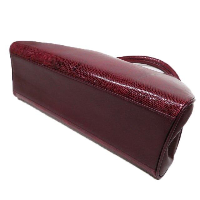 和装バッグ 伊と忠 和装小物 中古 リサイクル 伊と忠 本革 鏡付き 朱殷