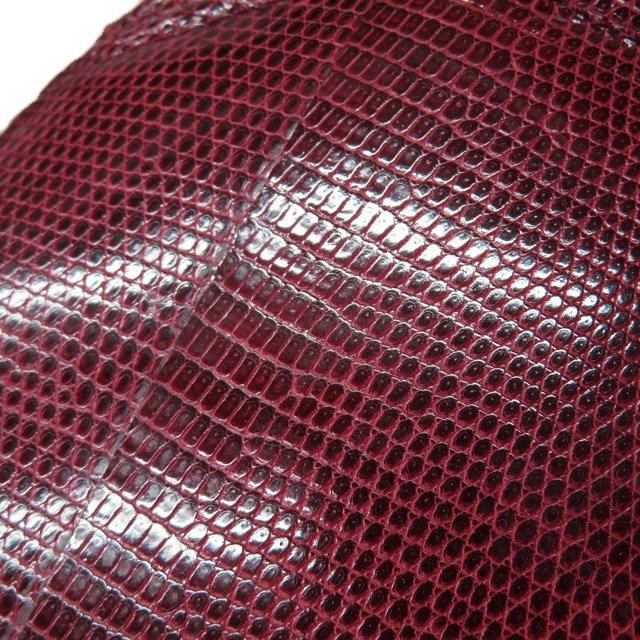 和装バッグ 伊と忠 和装小物 中古 リサイクル 伊と忠 本革 鏡付き 朱殷