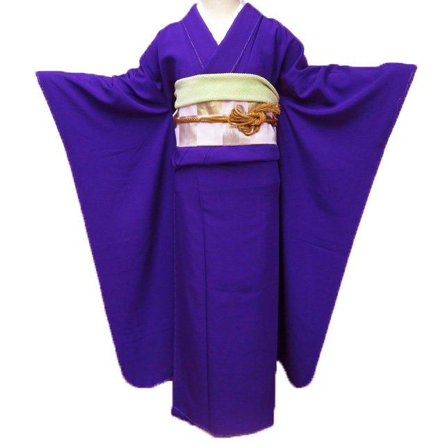 振袖 着物 未使用 正絹 紫色 身丈169cm 裄68cm L トール きもの北條 