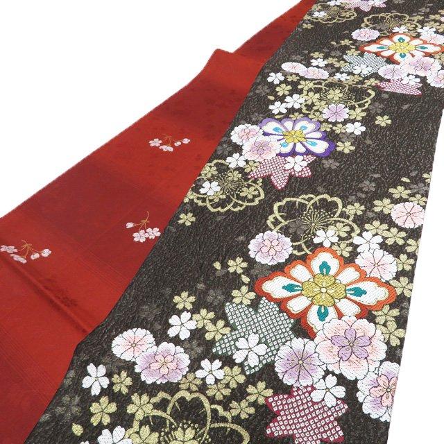 お仕立て上がり半幅帯　西陣織　正絹　絹　新品未使用品 袋帯 未使用 正絹 六通 西陣 田中工芸織物 克絲綴 落款 A1021-15