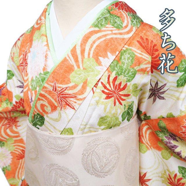 特選 付下げ 付け下げ 訪問着 着物 未使用 袷 多ち花 流水に花の図 地