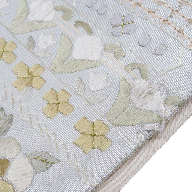 袋帯 中古 リサイクル 正絹 フォーマル 仕立て上がり 六通 汕頭刺繍