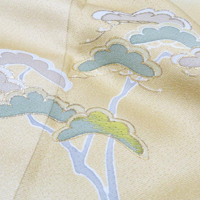 特選 訪問着 着物 中古 正絹 袷 フォーマル 紋付き 金駒刺繍 千總 花の図 暈し 黄系色 多色 金 身丈158cm 裄65cm M きもの北條 A1231-8の画像