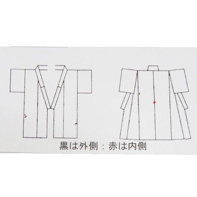 特選 夏物 夏着物 越後夏大島 着物 中古 正絹 カジュアル 麻の葉模様 ラベル付き 象牙色 黒色 身丈161.5cm 裄65cm M きもの北條 A1255-11の画像
