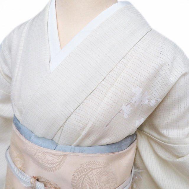 夏物 夏着物 付下げ 付け下げ 訪問着 着物 中古 正絹 花の図 暈し 女郎花色 多色 身丈164cm 裄68cm L きもの北條 A1255-15の画像