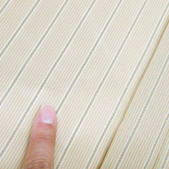 夏物 夏着物 大島紬 着物 中古 正絹 セミフォーマル 屋久杉染 縦縞模様 枯色 多色 身丈159cm 裄67.5cm M きもの北條 A1257-15の画像