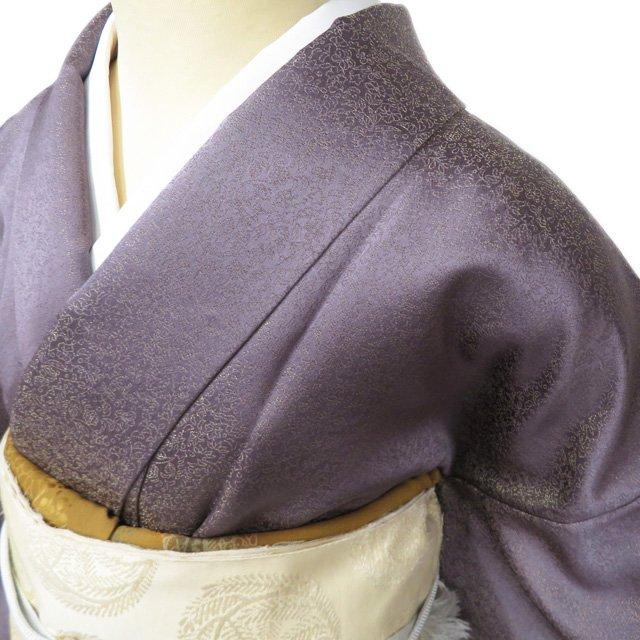 付下げ 付け下げ 訪問着 着物 中古 袷 乱針刺繍 中国刺繍 植物文様 金通し 江戸鼠色 多色 身丈158cm 裄63cm M きもの北條 A1274-5_2