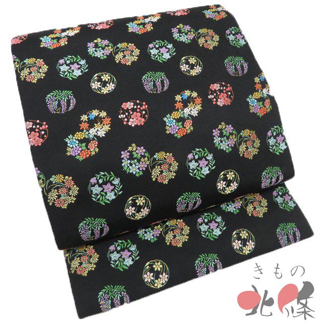 開き名古屋帯 なごや帯 中古 リサイクル 正絹 セミフォーマル 仕立て