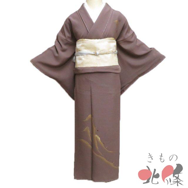 付下げ 付け下げ 訪問着 着物 未使用 正絹 袷 フォーマル 刺繍 山に 