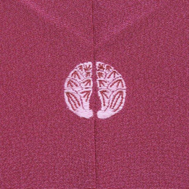 特選 訪問着 着物 未使用 正絹 袷 刺繍紋 志ま亀 花の図 たとう紙付き 蘇芳色 多色 身丈169cm 裄68.5cm L トール きもの北條 A1315-6の画像