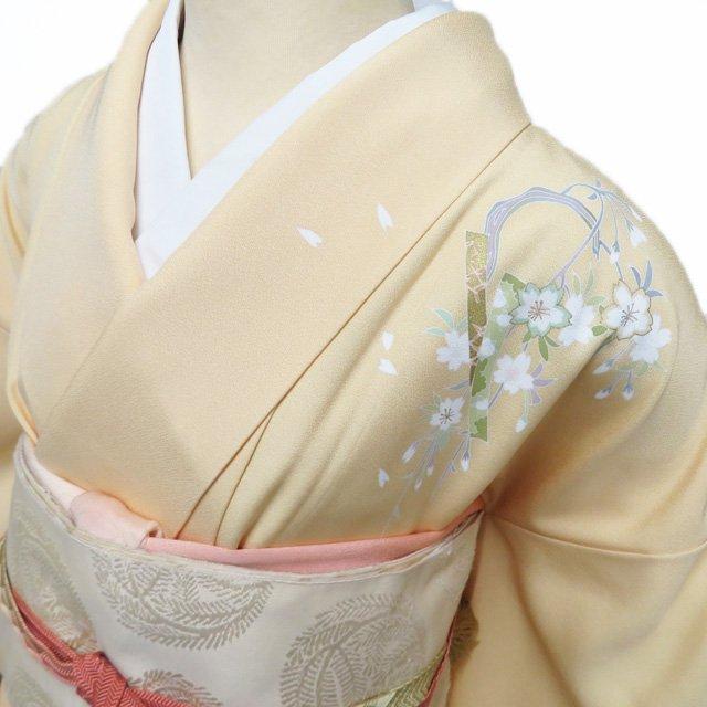 レディースファッション 訪問着 着物 正絹 袷 フォーマル 金駒刺繍 花 