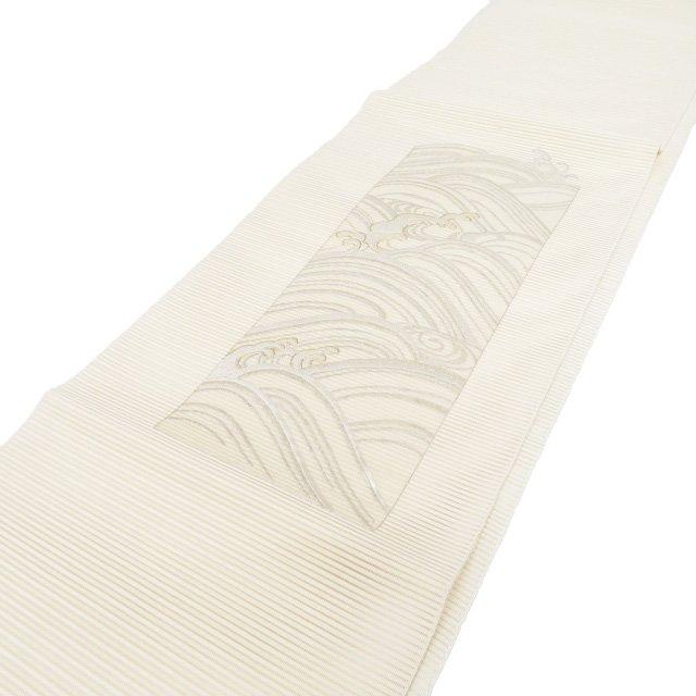 夏物 夏帯 名古屋帯 なごや帯 中古 正絹 絽 セミフォーマル 絽刺し 紗