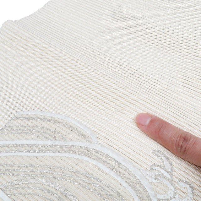 夏物 夏帯 名古屋帯 なごや帯 中古 正絹 絽 セミフォーマル 絽刺し 紗