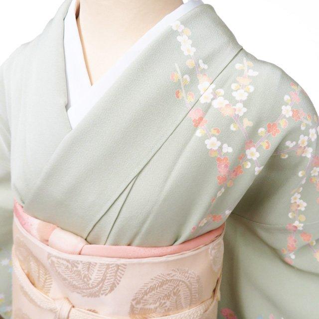 特選 訪問着 着物 中古 袷 正絹 フォーマル 加賀友禅 百貫華峰 落款 花の図 裏葉柳色 多色 身丈160cm 裄66cm M きもの北條 A1342-8の画像