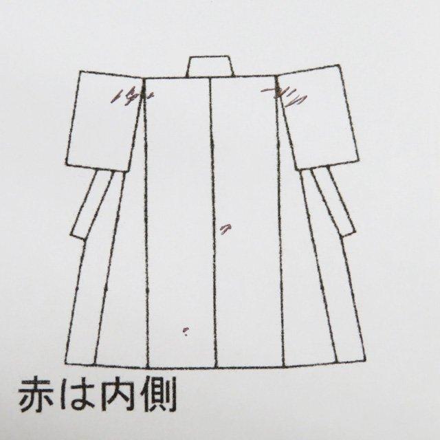 特選 夏物 夏着物 越後上布 着物 中古 苧麻 カジュアル 花風絣模様 朽葉色 身丈151cm 裄62cm SA きもの北條 A1347-2の画像