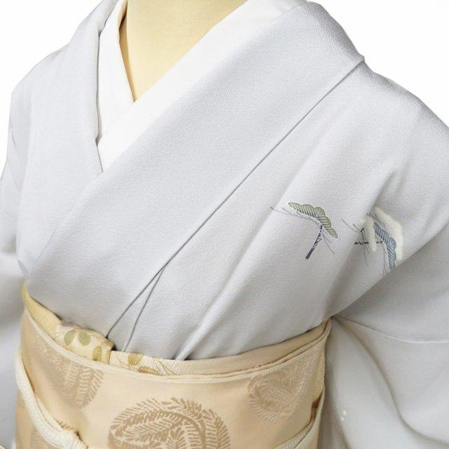 付下げ 付け下げ 訪問着 着物 中古 袷 紋付 清染居 落款 水辺の風景 波 