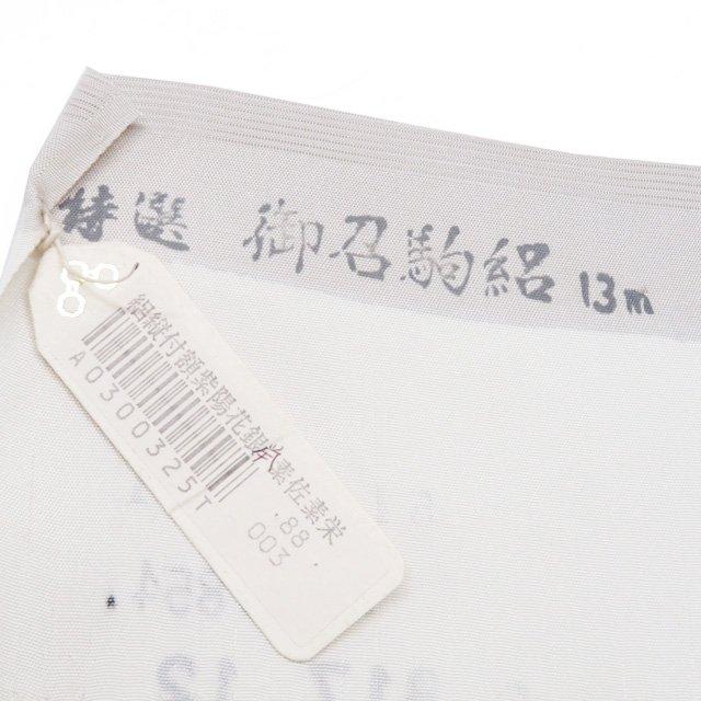 特選 夏物 付け下げ 付下げ 訪問着 着物 未使用 正絹 絽 花の図 紫陽花 反端付き 砂色 身丈165.5cm 裄67cm L トール きもの北條 A1354-12の画像