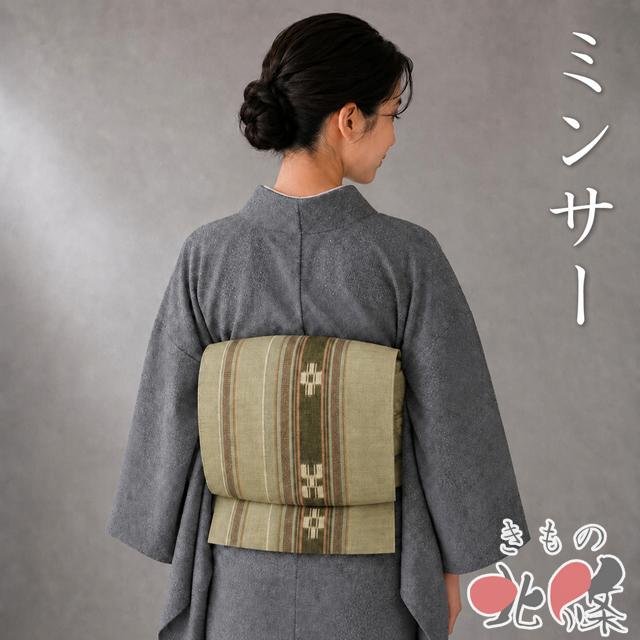 特選 名古屋帯 なごや帯 八寸 中古 リサイクル 木綿 カジュアル 仕立て 