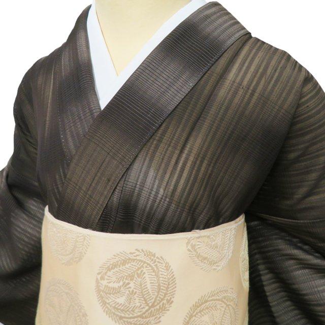 夏着物　絽紗　小紋　正絹　透け感あり　手縫い仕立て 着物正絹 紗 着物 小紋 夏 着物 絽 紗の通販