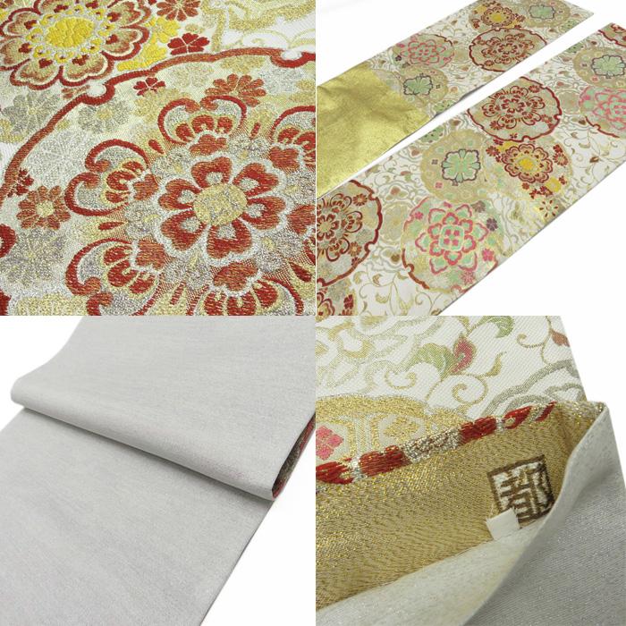 FINAL PRICE】 ☆きもの北條☆ 振袖 襦袢 帯 6点 セット リサイクル 銀
