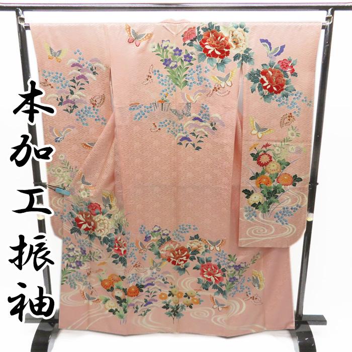 安い値段の きもの北條 着物 浴衣 特選 本加工 A540 8ならショッピング ランキングや口コミも豊富なネット通販 更にお得なpaypay残高も スマホアプリも充実で毎日どこからでも気になる商品をその場でお求めいただけます ファッション 振袖 正絹 春秋の草花に蝶の図