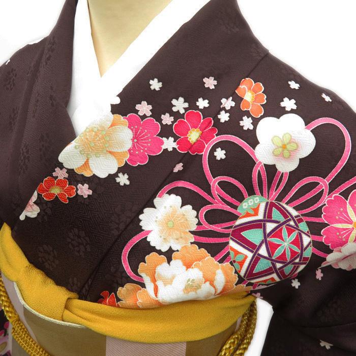 ☆きもの北條☆ 振袖 正絹 花模様 金駒刺繍 成人式 結婚式 結納 