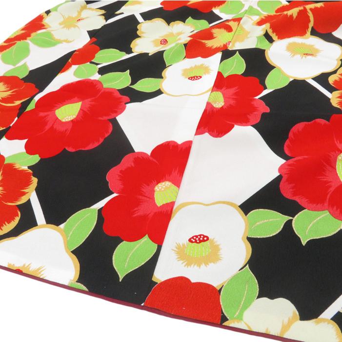 ☆きもの北條☆ キスミス 振袖 ポリエステル 花模様 椿 成人式 結婚式  