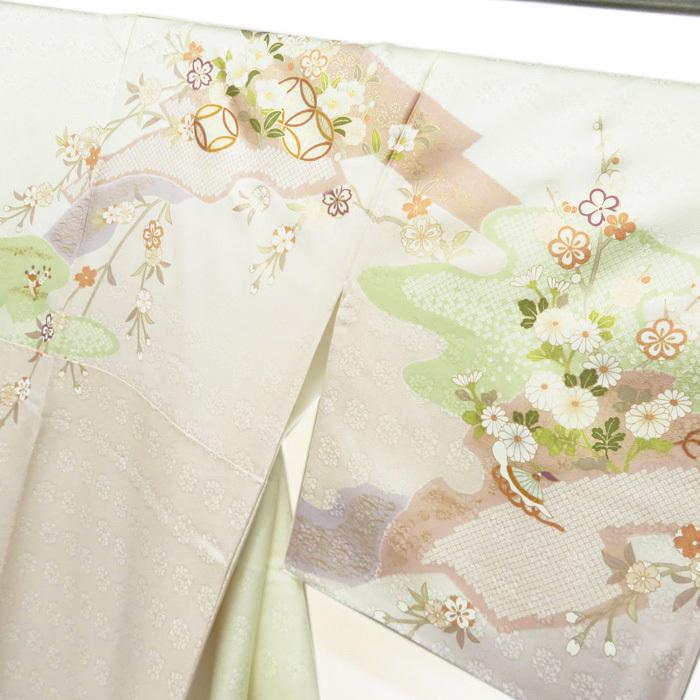 ★きもの北條★ 花の図　宝物　金駒刺繍　地模様　柔らかな雰囲気を纏う逸品　トール　桜色　訪問着　A695-1 L【新品】の画像