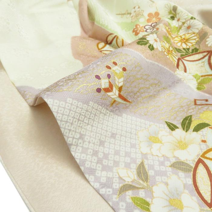 ★きもの北條★ 花の図　宝物　金駒刺繍　地模様　柔らかな雰囲気を纏う逸品　トール　桜色　訪問着　A695-1 L【新品】の画像