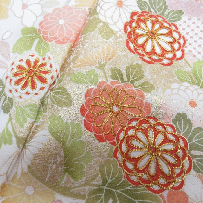 ☆きもの北條☆ 花の図 松竹梅 宝尽くし 金駒刺繍 地模様 装い彩る優雅 
