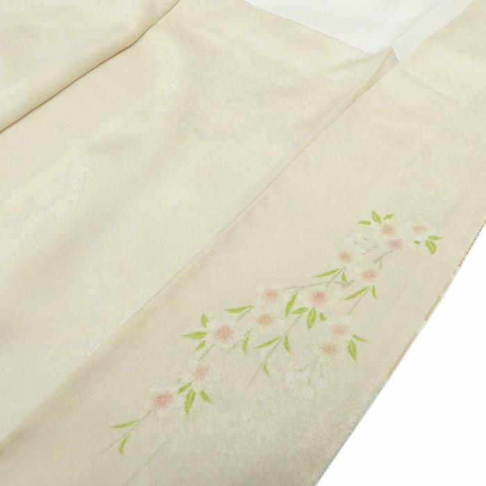 ★きもの北條★ 花の図　松竹梅　金駒刺繍　地模様　淑やかな和の装いに　トール　乳白色　桜色　訪問着　A695-8 L【新品】の画像