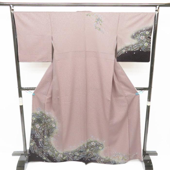 ☆きもの北條☆ 辻が花模様 幻想に浮かぶ花の彩り トール 銀通し 一斤 