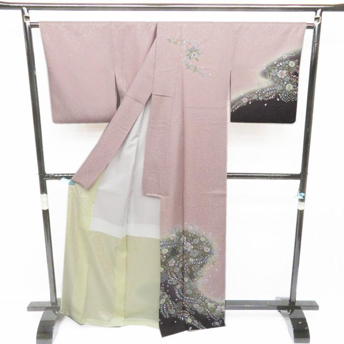 ☆きもの北條☆ 辻が花模様 幻想に浮かぶ花の彩り トール 銀通し 一斤 