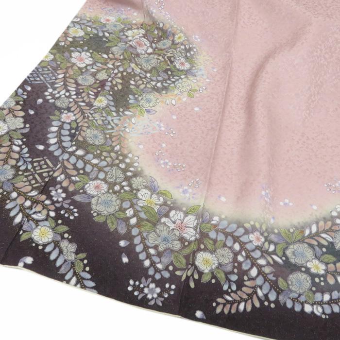 ☆きもの北條☆ 辻が花模様 幻想に浮かぶ花の彩り トール 銀通し 一斤 