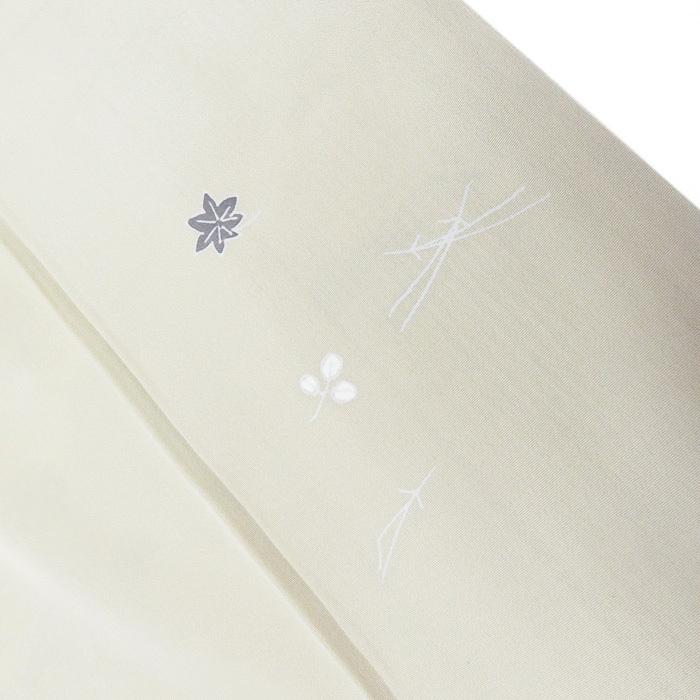 ★きもの北條★ 雪輪に花模様　吹き寄せ文　縦縞模様　落ち着きある艶やかな装いに　トール　白茶色　訪問着　A696-2 L【新品】の画像