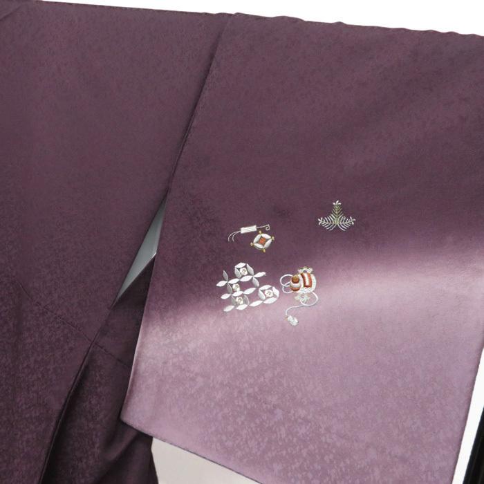 ★きもの北條★ 松竹梅の図　宝尽くし　刺繍　静かな気品薫る装いに　トール　似紫色　訪問着　A696-9 L【新品】の画像