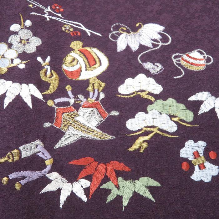 ★きもの北條★ 松竹梅の図　宝尽くし　刺繍　静かな気品薫る装いに　トール　似紫色　訪問着　A696-9 L【新品】の画像