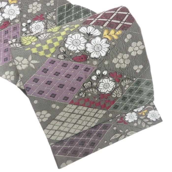 ☆きもの北條☆ 辻が花模様 花菱文 ふくれ織り エレガントな装いに 黒 
