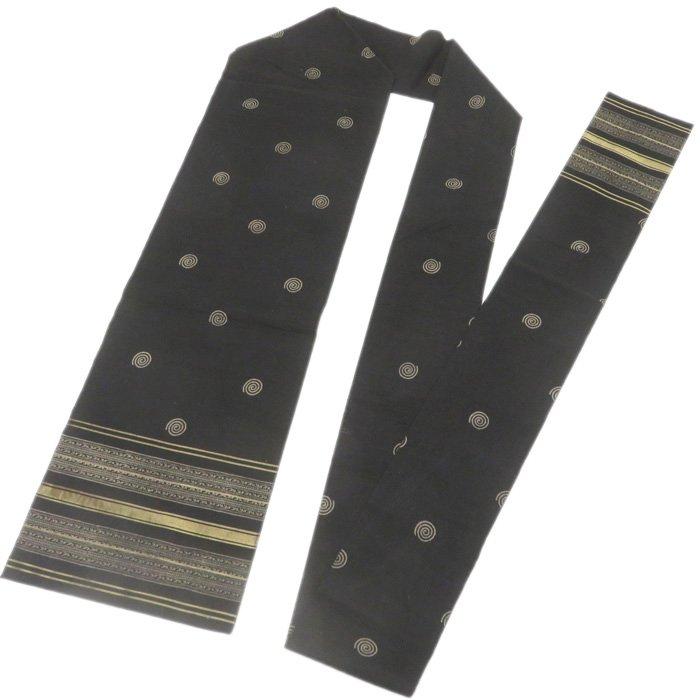 ☆きもの北條☆ 特選 タイシルク 渦巻き模様 植物模様 個性豊かな装い  