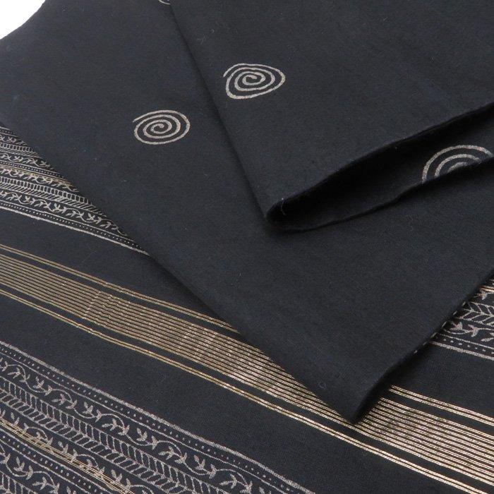 ☆きもの北條☆ 特選 タイシルク 渦巻き模様 植物模様 個性豊かな装い  