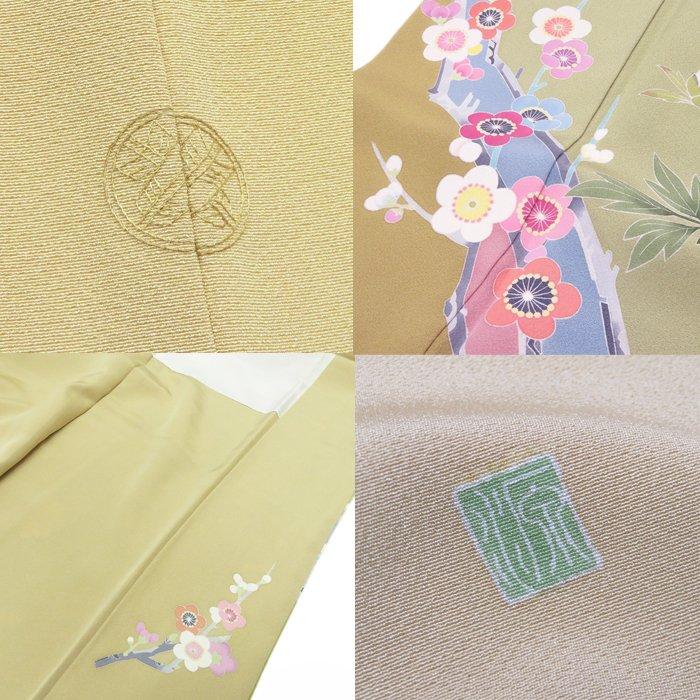 FINAL PRICE】 ☆きもの北條☆ 作家物 牡丹と梅の図 紋付 気品薫る装い  