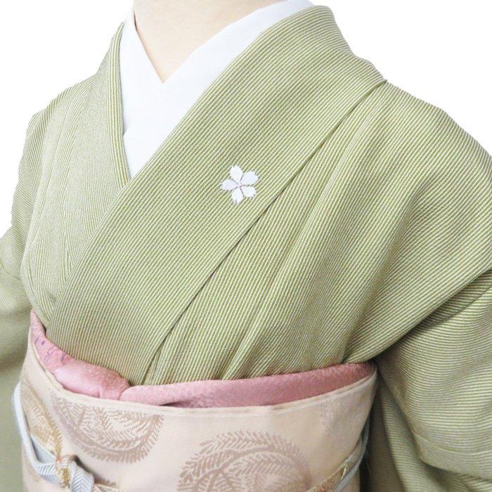 ☆きもの北條☆ 江戸小紋 万筋 桜模様 刺繍 粋で洗練された装い ☆きもの北條☆ 江戸小紋 万筋 桜模様 刺繍 粋で洗練された装い