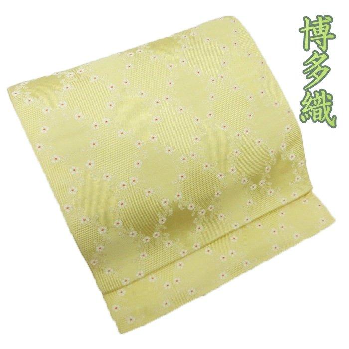 ☆きもの北條☆ 本場 博多織 ラベル付き 小花模様 個性豊かな装いに 淡  