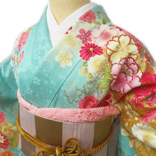 FINAL PRICE ／ ☆きもの北條☆ 振袖 着物 正絹 花模様 成人式 結婚式 