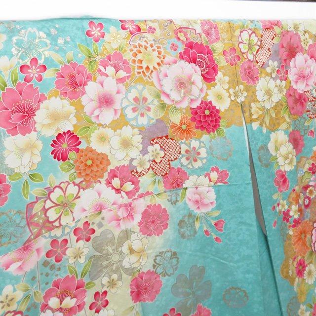 FINAL PRICE ／ ☆きもの北條☆ 振袖 着物 正絹 花模様 成人式 結婚式 